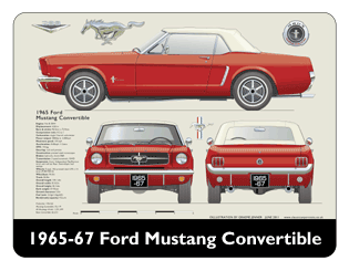 Ford Mustang Convertible 1965-67 Mouse Mat